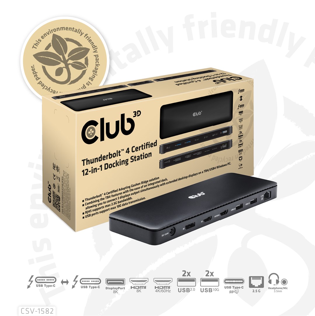 Delock CLUB3D Thunderbolt™ 4 Certified 12-in-1