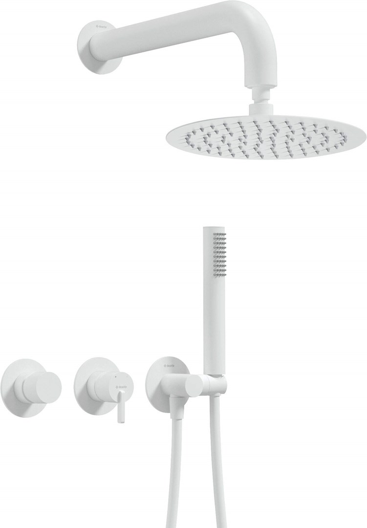 Deante Concealed shower set with overhead