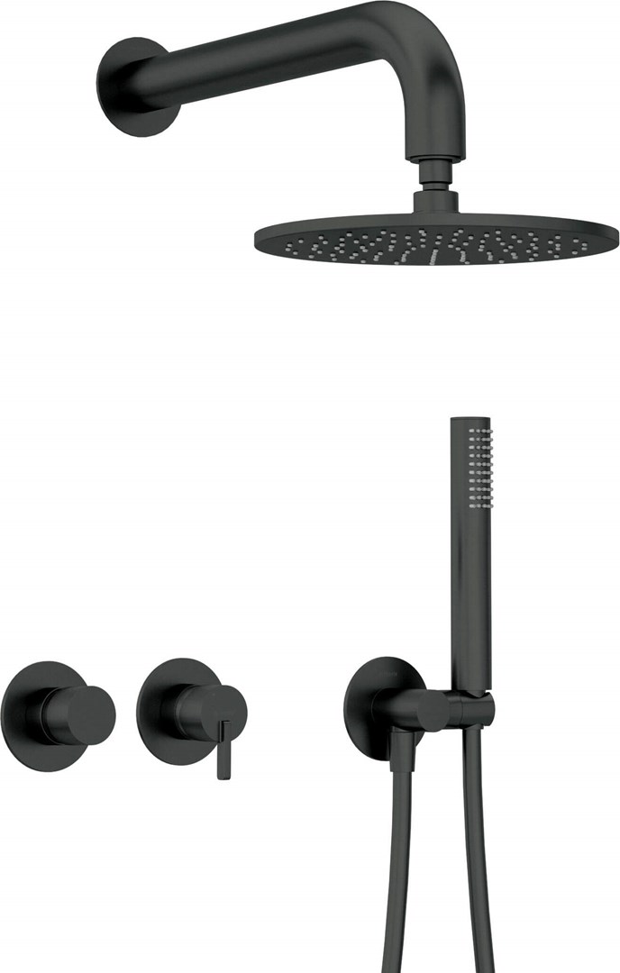 Deante Concealed shower set with overhead
