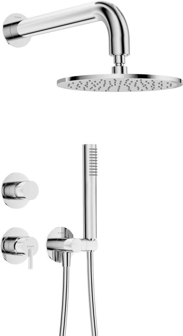 Deante Concealed shower set with overhead