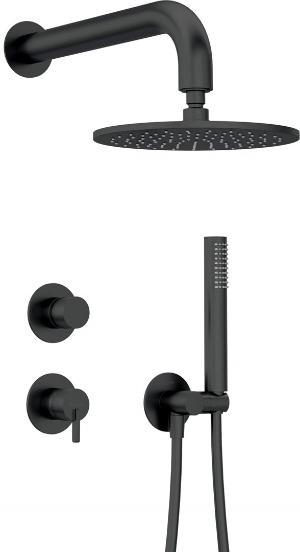 Deante Concealed shower set with overhead