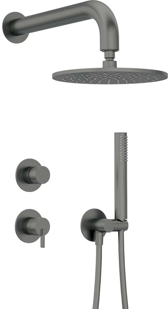 Deante Concealed shower set with overhead