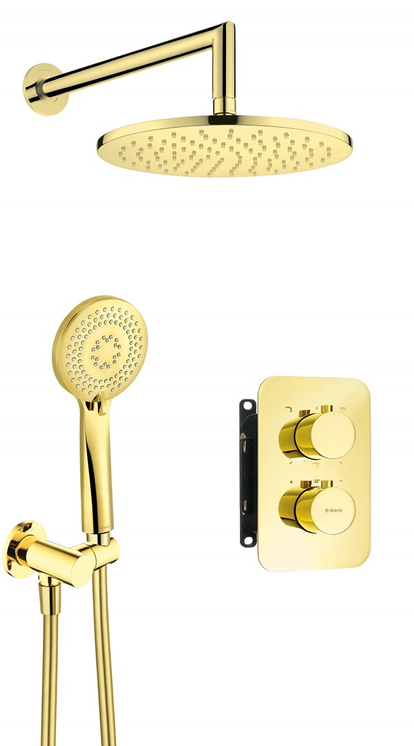 Deante Concealed shower set with thermostatic