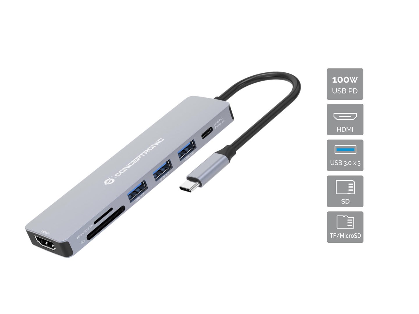No name Conceptronic DONN19G 7-in-1 USB