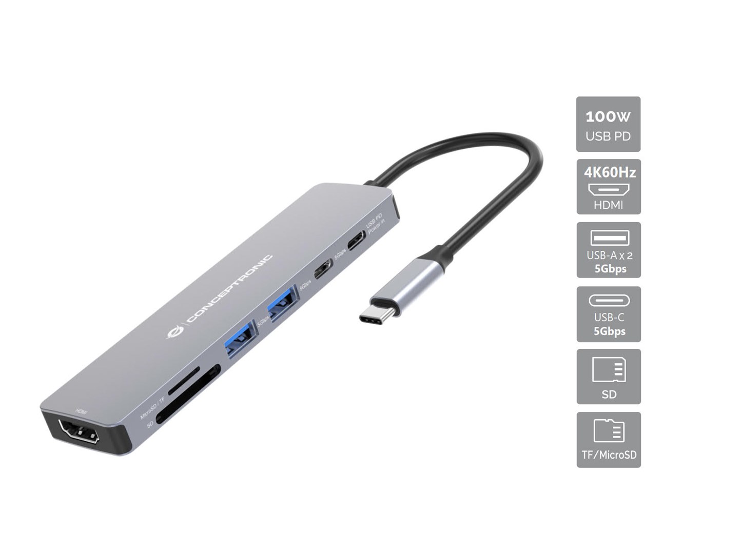 No name Conceptronic DONN28G 7-in-1 USB