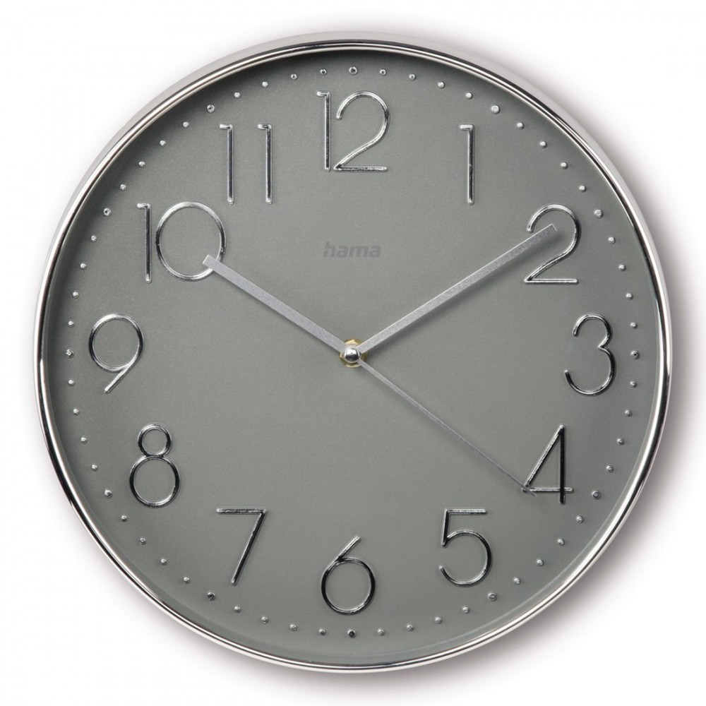 Hama  corsica wall clock 30cm silver/grey