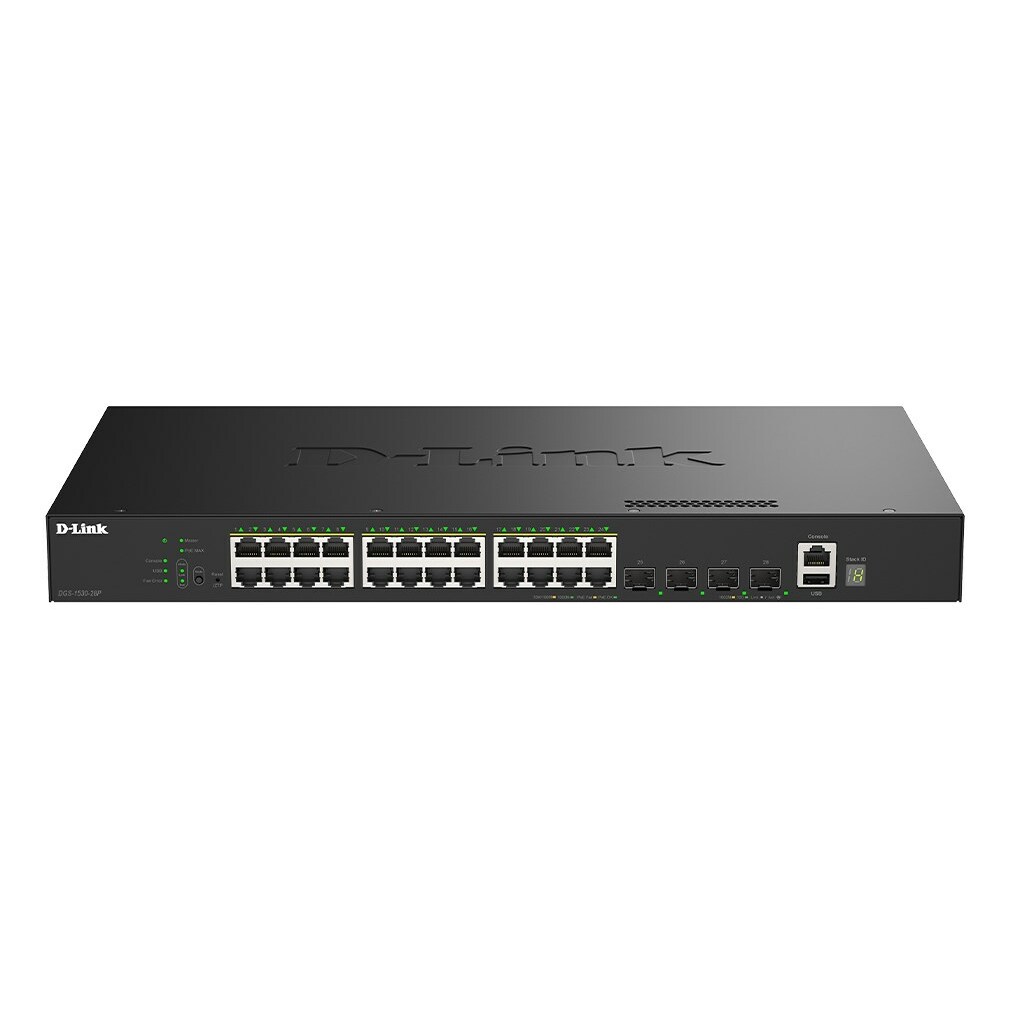 D-Link  28-Port Gigabit Stackable PoE+ Smart