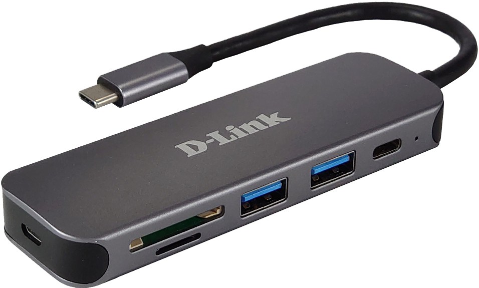 D-Link 5-in-1 USB-C Hub with Card