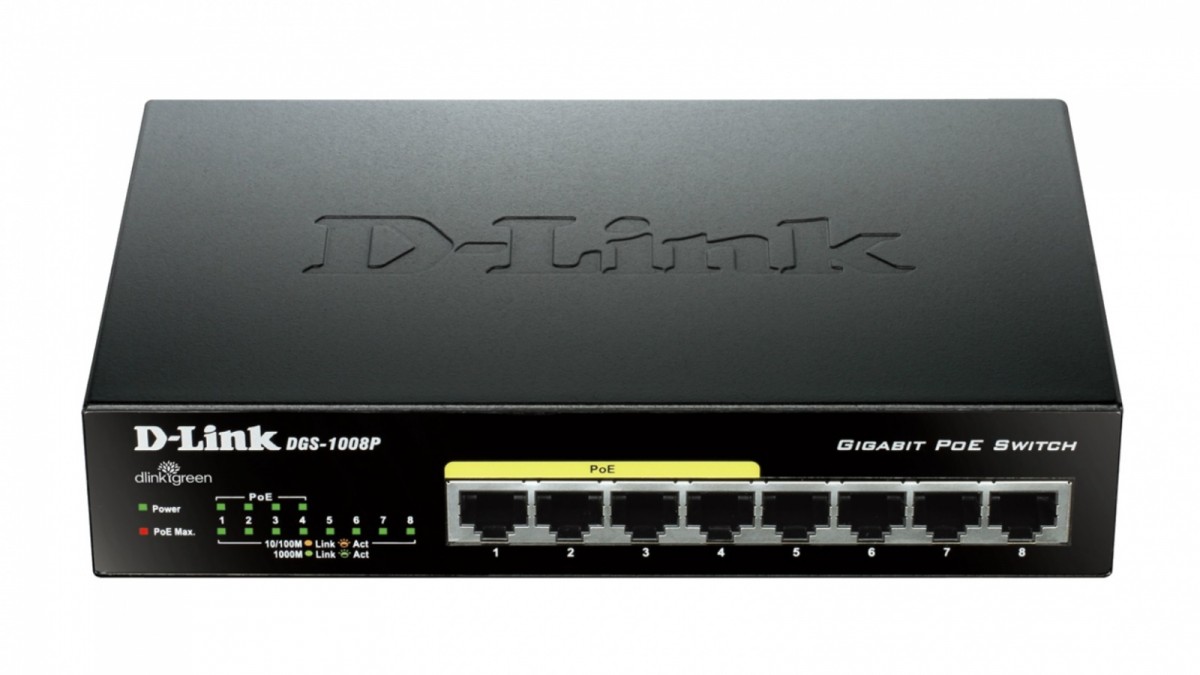 D-Link   switch 8-port 10/100/1000Gigabit Meta |