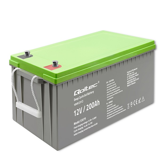 Qoltec Deep cycle gel battery 12V
