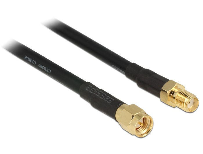Delock 15m CFD200 coaxial cable SMA
