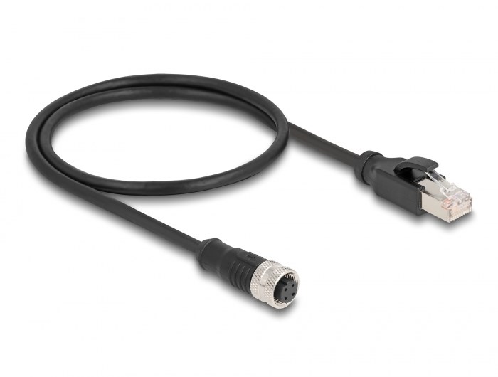 Delock  M12 Adapter Cable D-coded 4