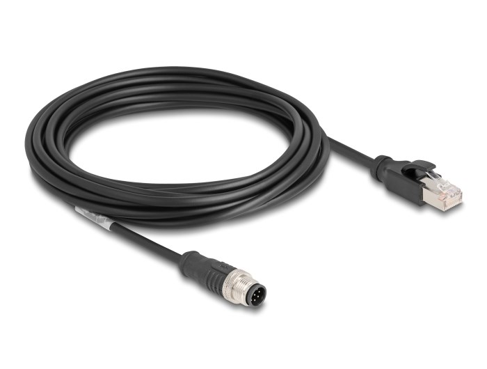 Delock  M12 Cable A-coded 8 pin