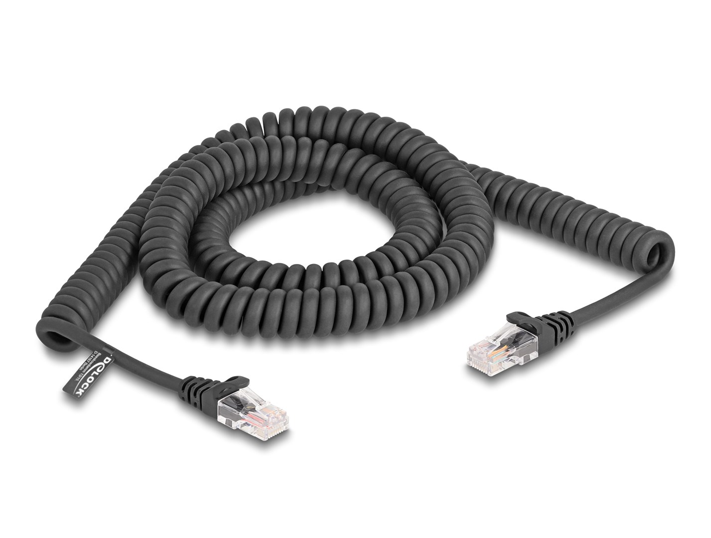 Delock  RJ45 Coiled Cable male to