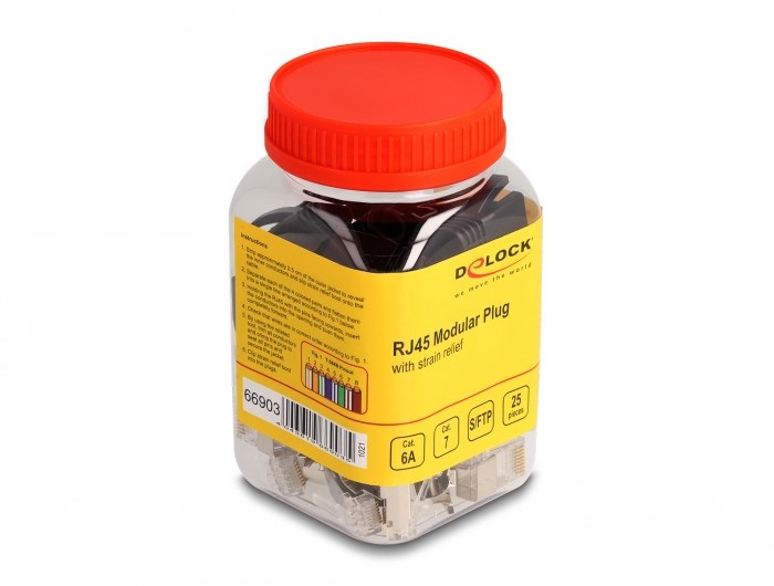 Delock  RJ45 Modular Plug with strain