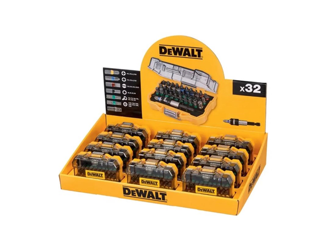 DeWalt ZESTAW KOŃCÓWEK(opak) 32cz. /EKSPOZYTOR 12op
