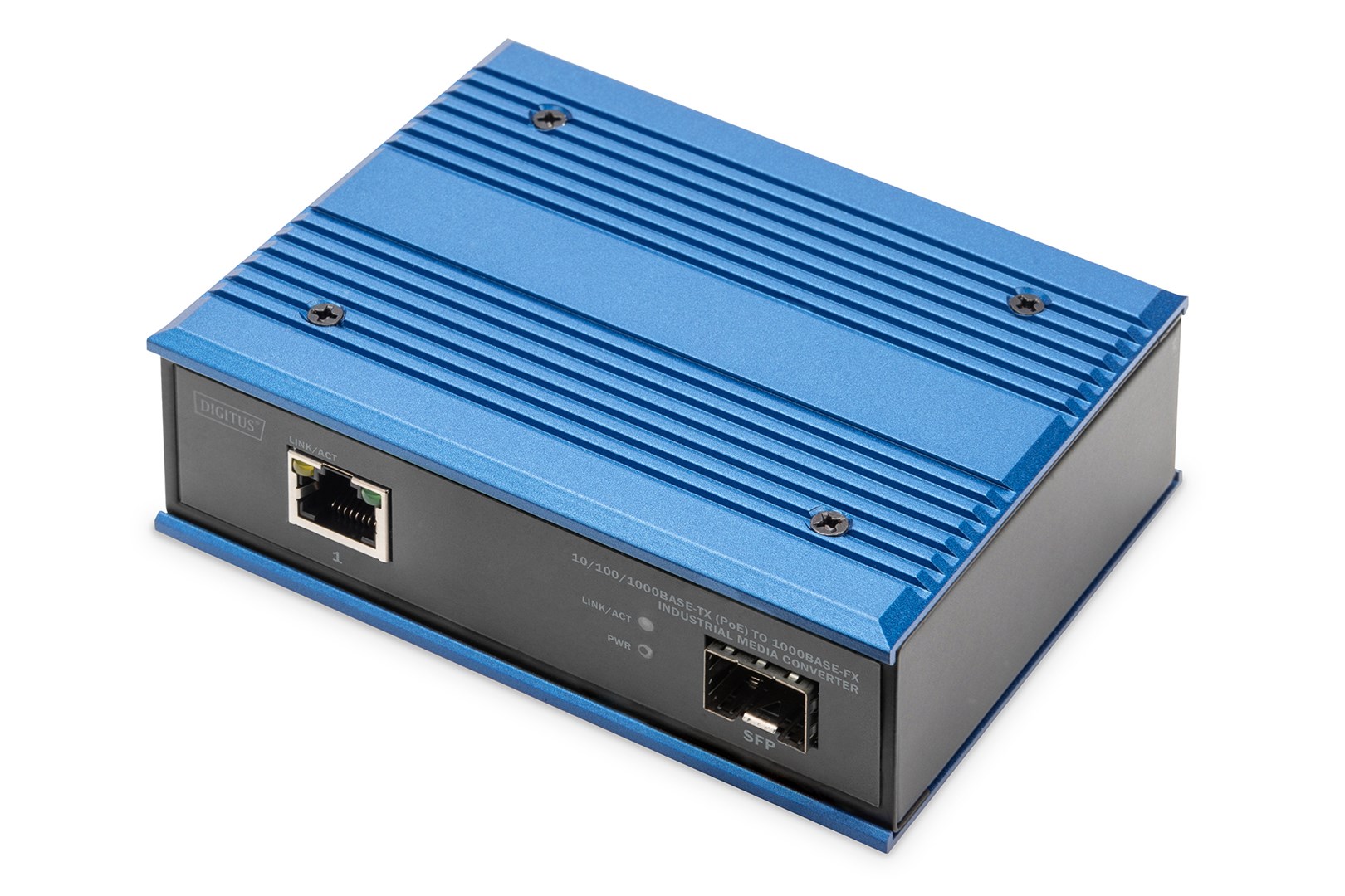 Digitus  10/100/1000Base-TX (PoE) to 1000Base-FX Industrial