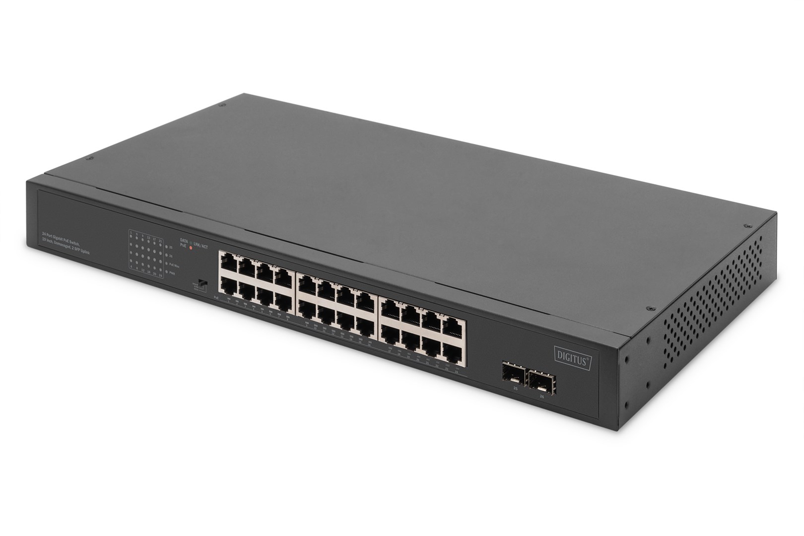 Digitus 24-Port Gigabit Netzwerkswitch, 19 Zoll