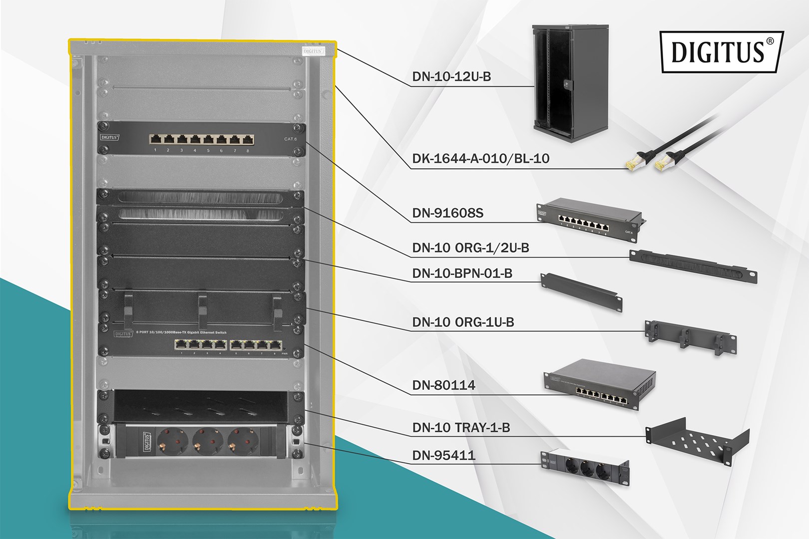 Digitus Network Set - 254 mm
