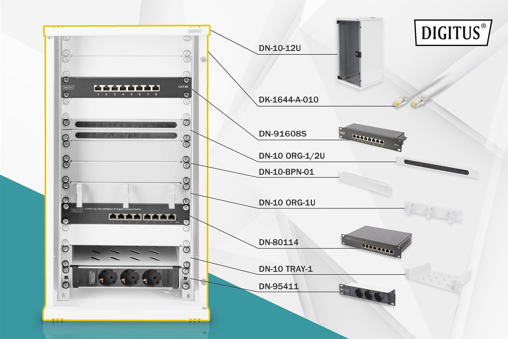 Digitus Network Set - 254 mm