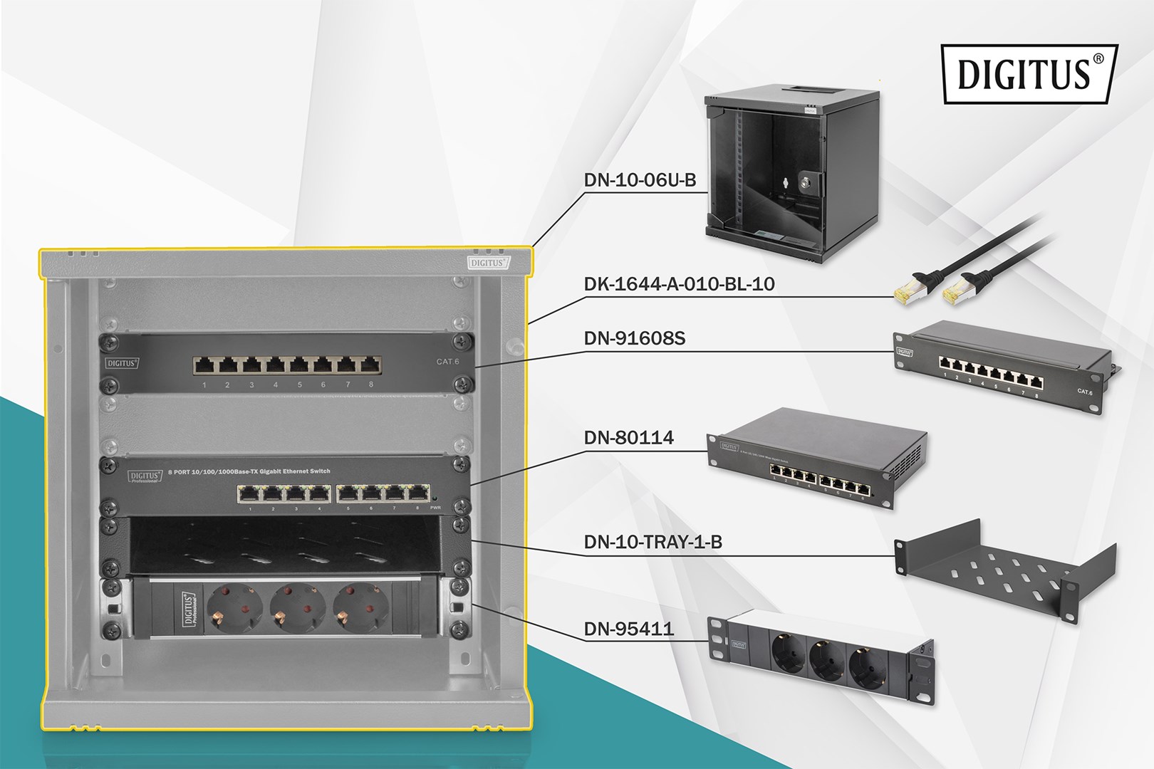 Digitus Network Set - 254 mm