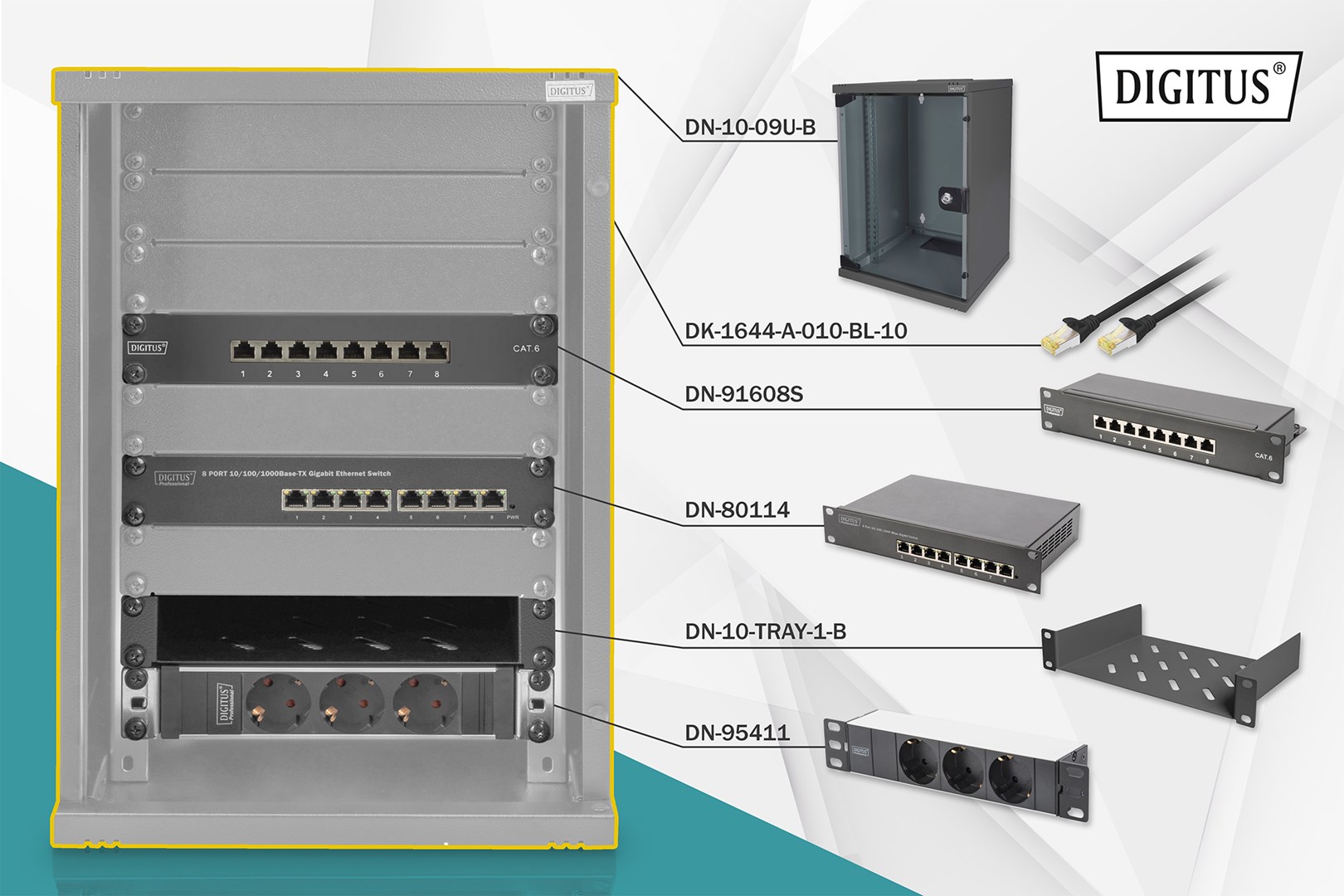 Digitus Network Set - 254 mm