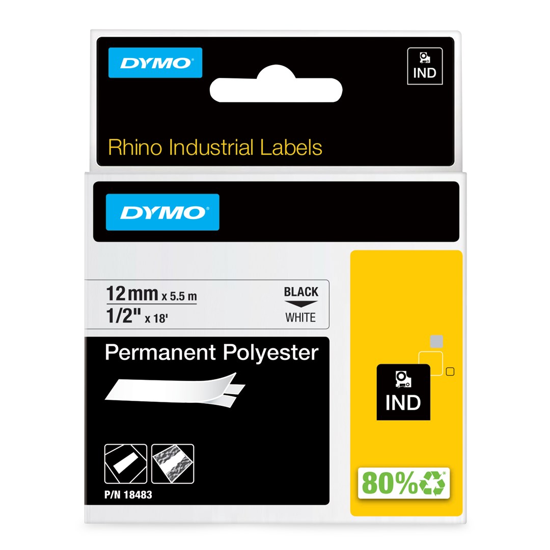 DYMO Rhino Industrial Permanent Polyester Labels