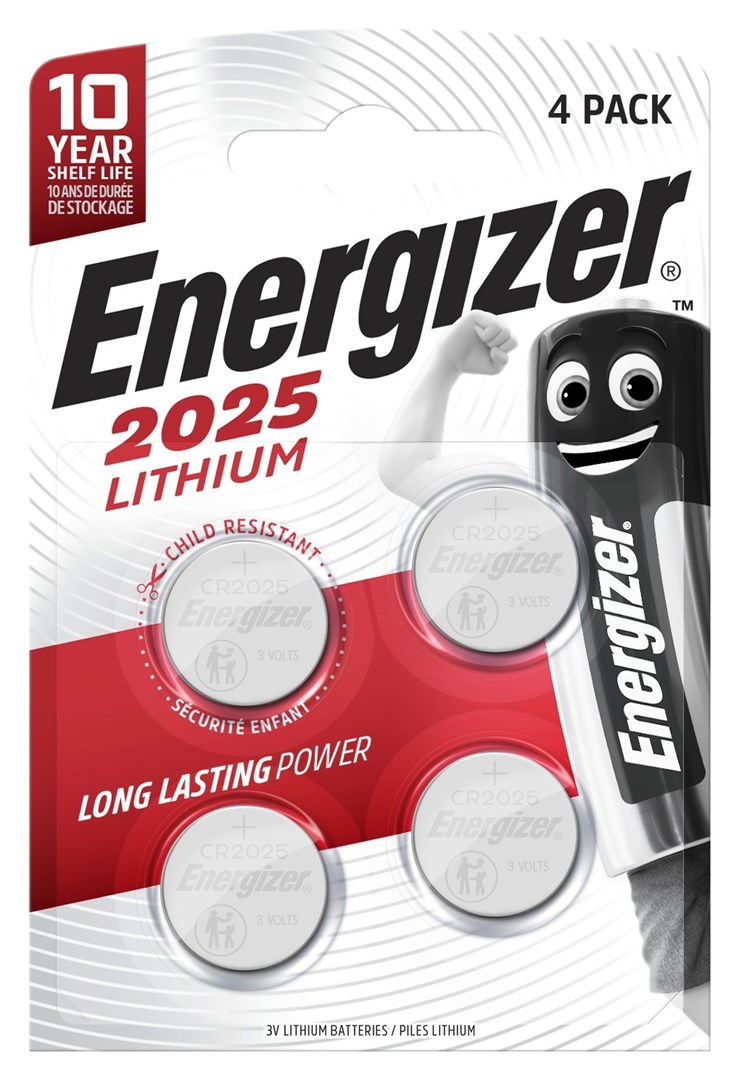 ENERGIZER  BATTERIES SPECIALIZED CR2025 4 PIECES