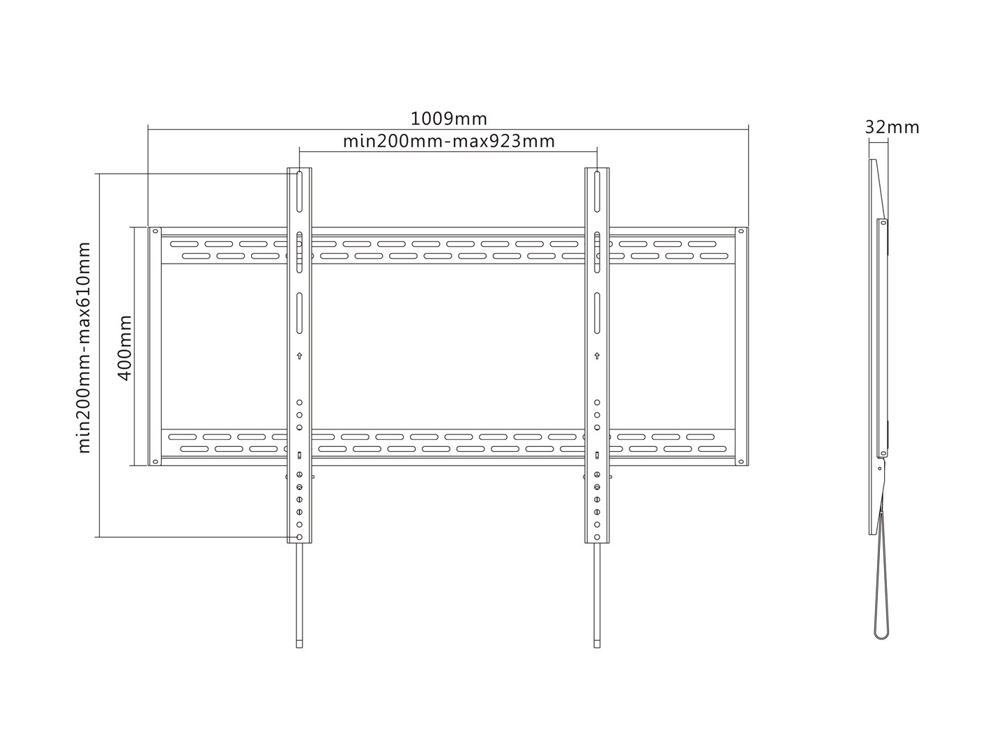 EQUIP 60"-100" Fixed Curved TV
