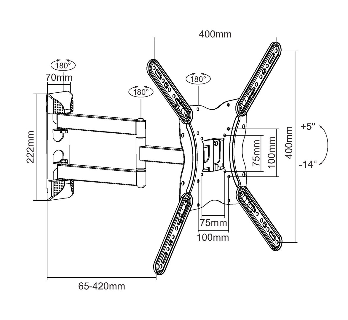 EQUIP 650407 23"-55" Articulating TV