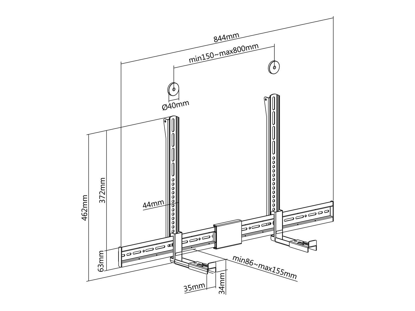 EQUIP  Universal Soundbar Mount | 457352