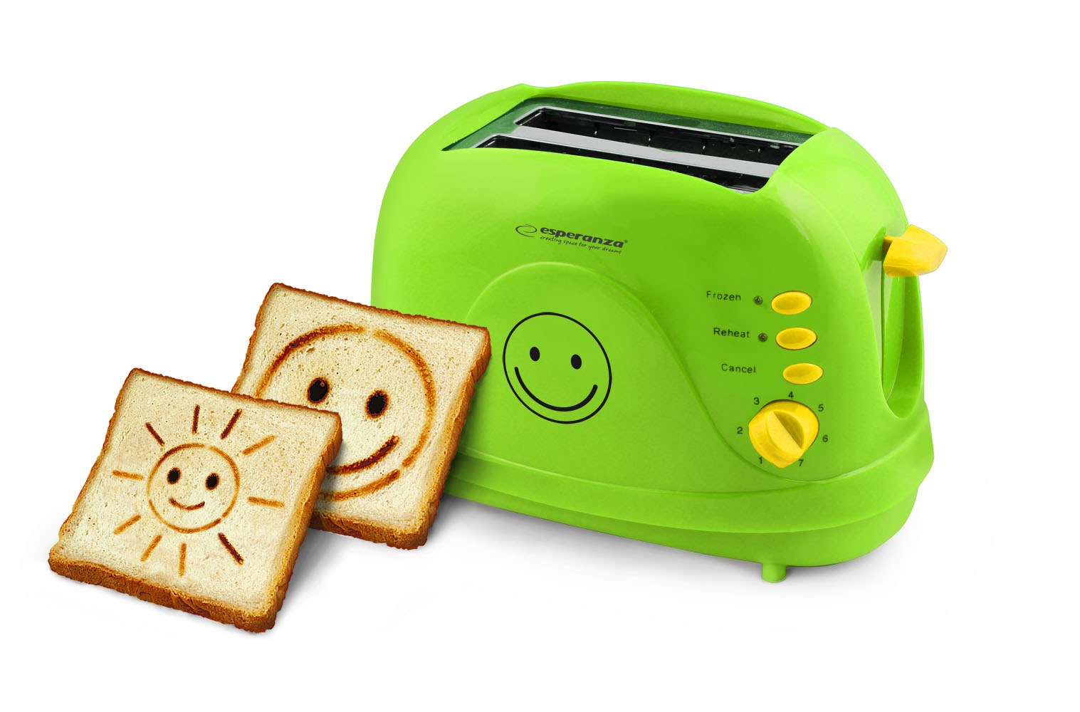 Esperanza  TOASTER SMILEY GREEN | EKT003