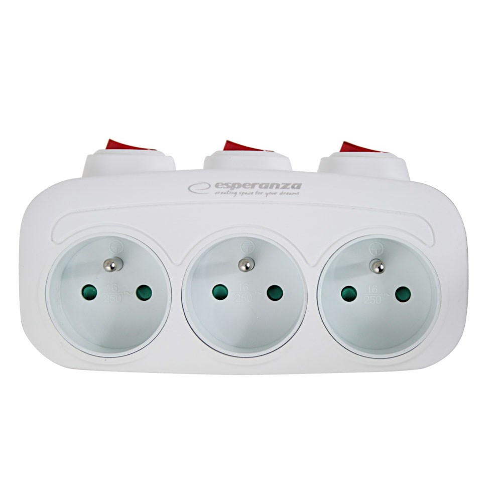 Esperanza ELK307W Electrical Splitter 3 sockets