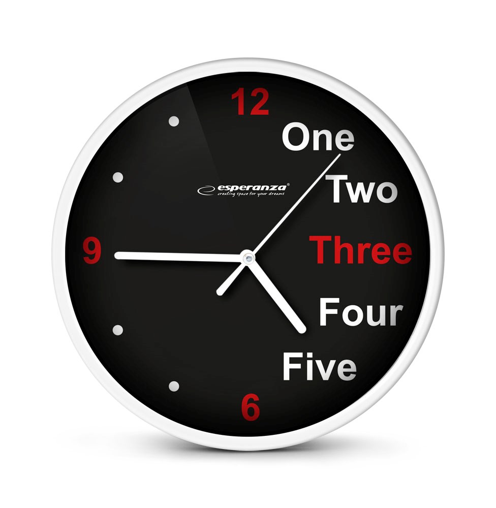 Esperanza Prague White Mechanical Clock Round