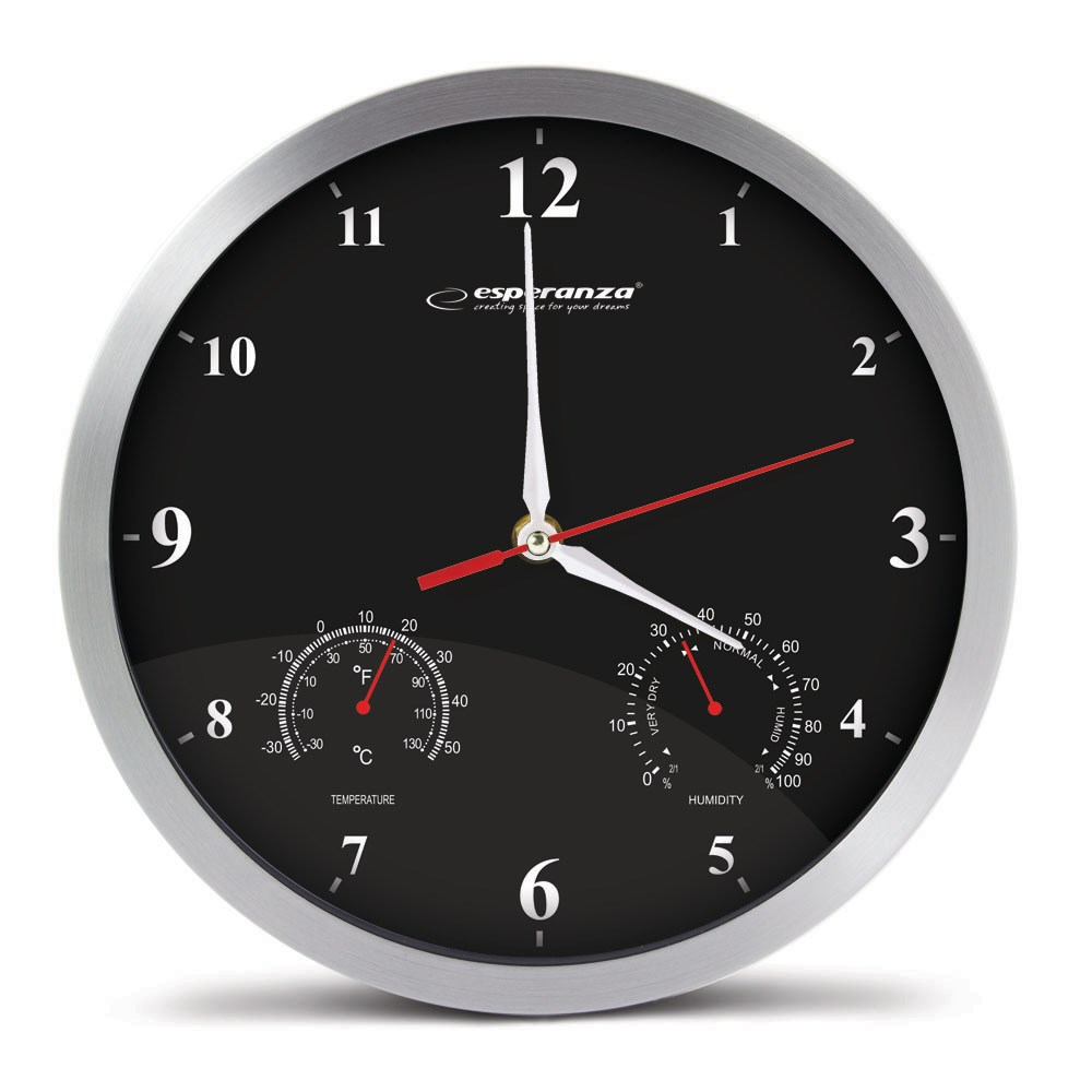 Esperanza Washington Black Mechanical Wall Clock