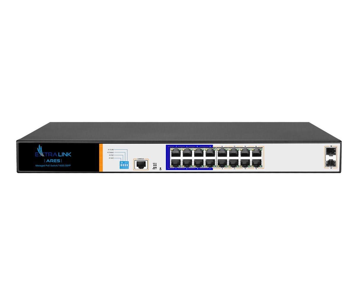 Extralink PoE Switch ARES 16x Gigabit
