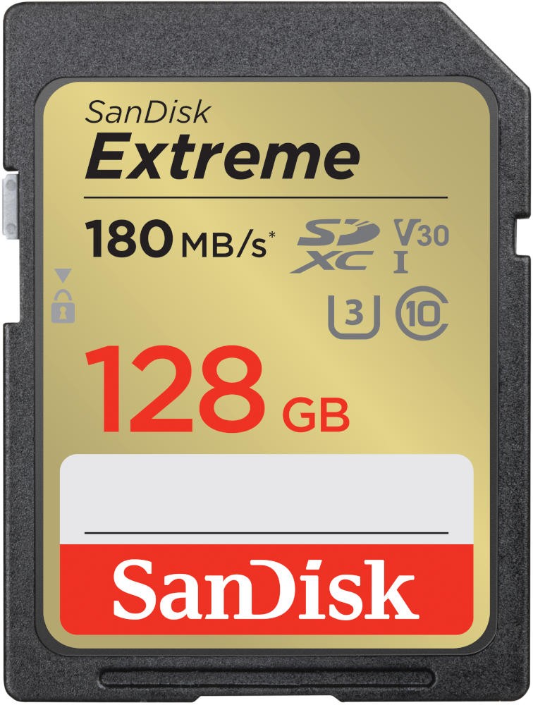 SANDISK Extreme SDXC 128GB 180/90 MB/s