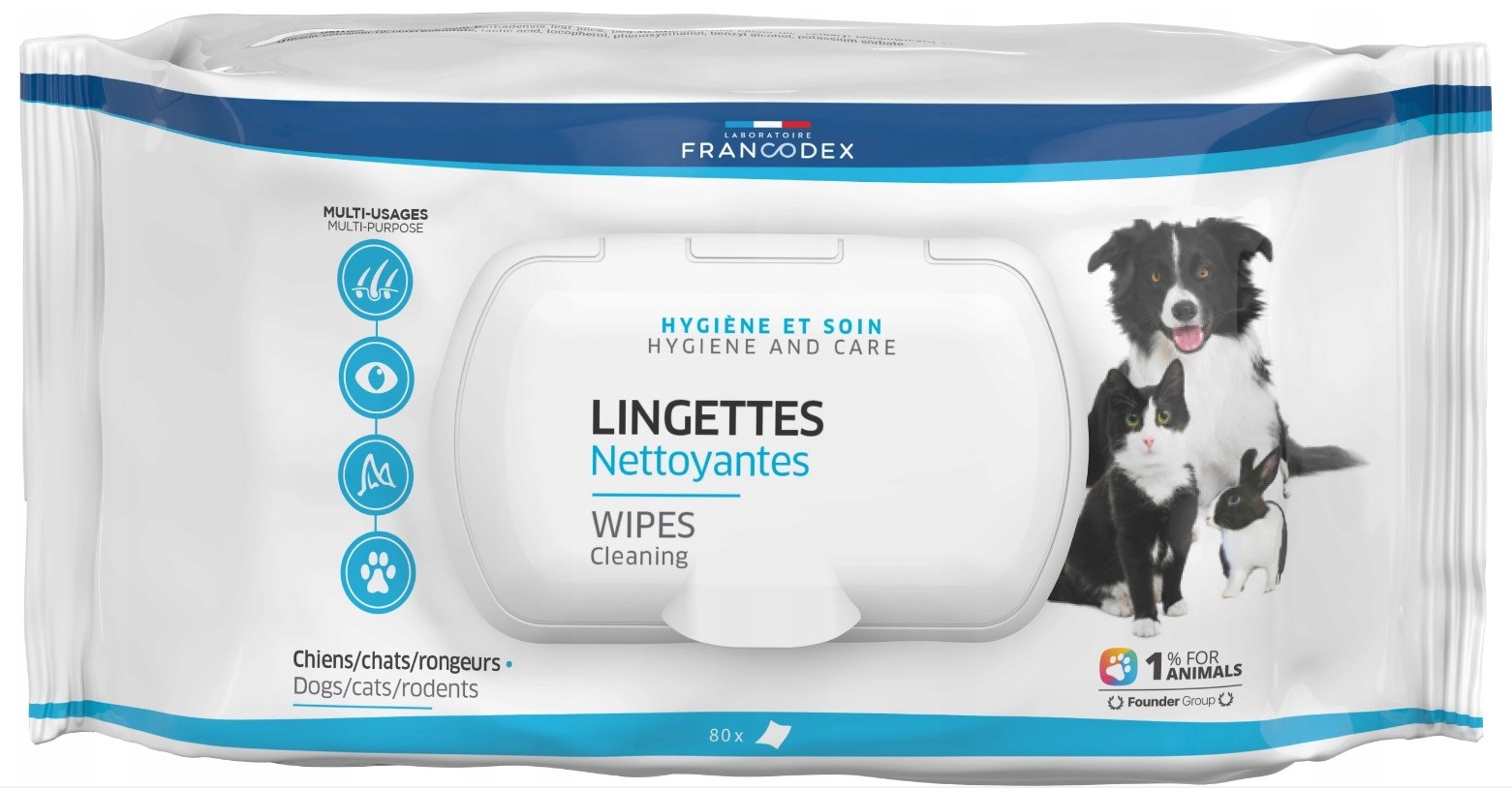 FRANCODEX Grooming wipes for dog and