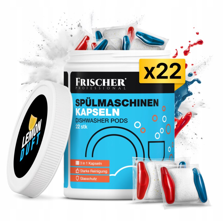 FRISCHER  3-in-1 dishwasher capsules, 22 pieces