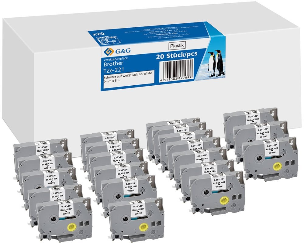G&G 21569 label-making tape Black on