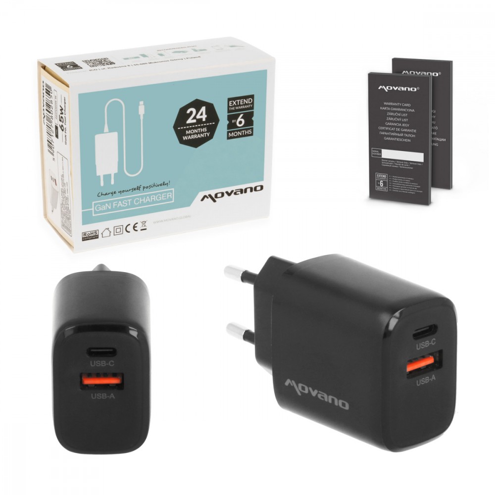 Movano GaN 20W USB-C PD +