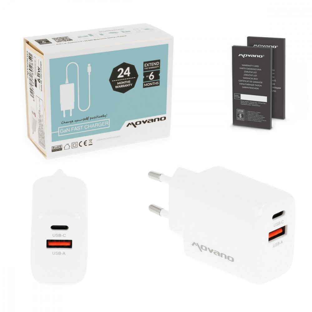 Movano GaN 20W USB-C PD +