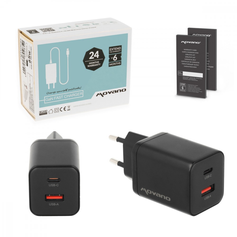 Movano GaN 45W USB-C PD +