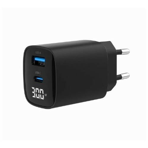 Gembird  GaN Charger USB-A USB-C LCD