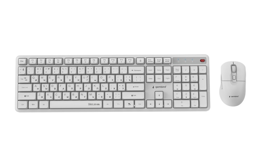 Gembird KBS-WMS-01-W-CYRL Silent key Pro Business