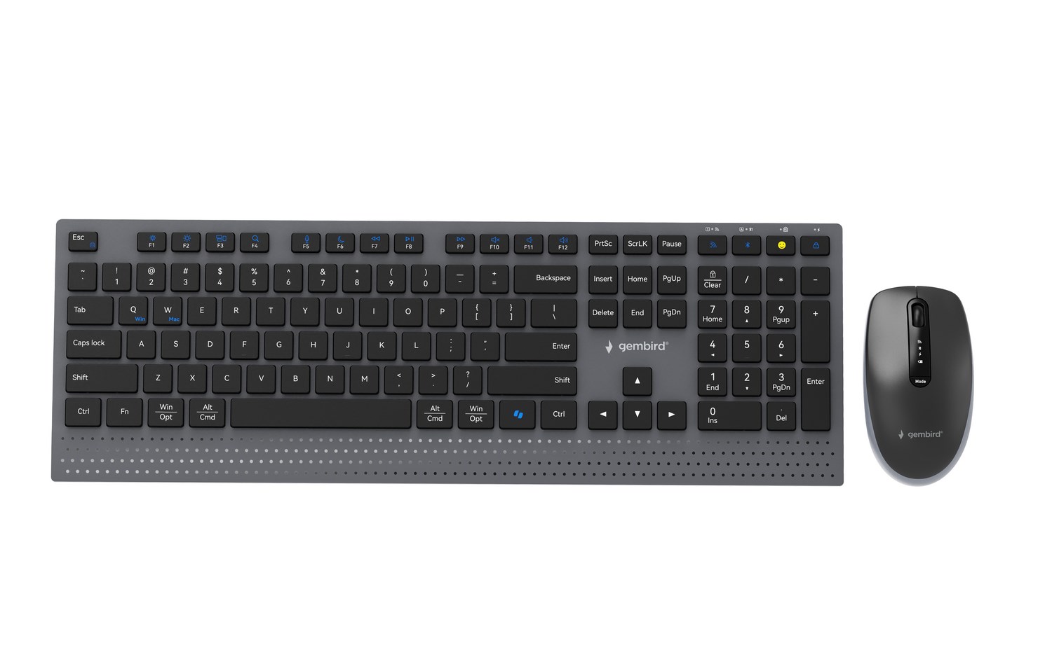 Gembird  KBS-WPS-02 Dual-mode slim wireless desktop