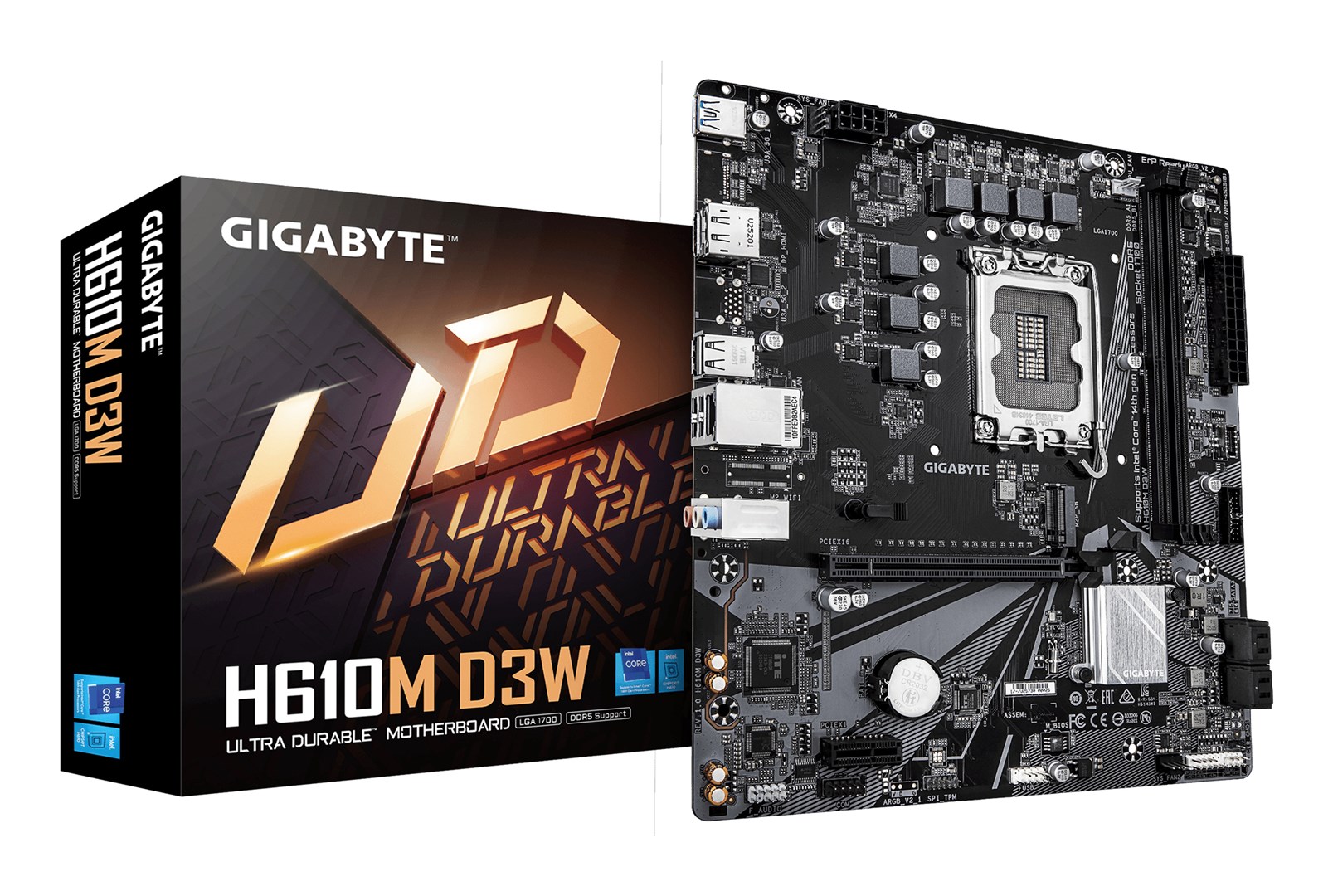 GIGABYTE H610M D3W Motherboard - Supports