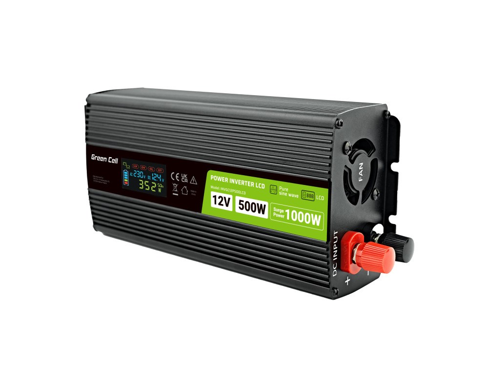 GREEN CELL PowerInverter LCD 12V 500W/10000W