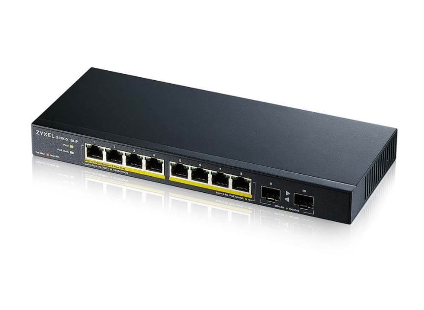 Zyxel  GS1100-10HP-EU0102F 120W PoE 8xGigabit 2xFiber