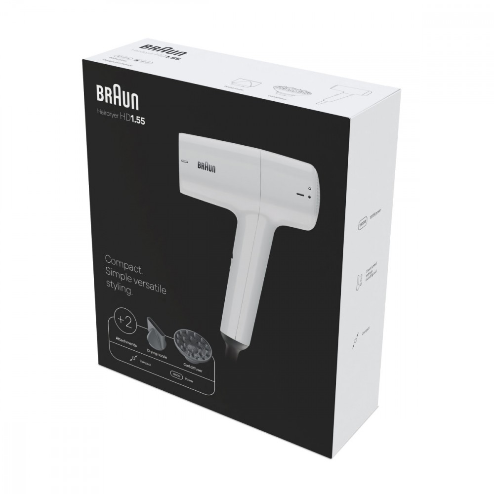 Braun Hair dryer 1800W white HD155E